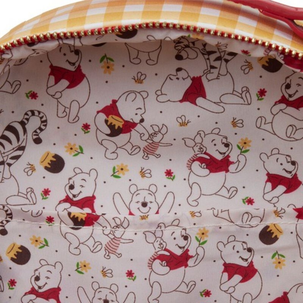 NEW Winnie The Pooh Loungefly Backpack Purse Gingham Bee Honey - Picture 6 of 6